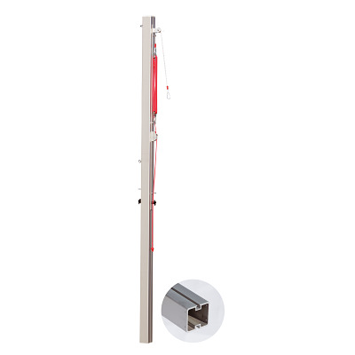 Sport-Thieme volleybal middenpaal 80×80 mm, Met katrolsysteem