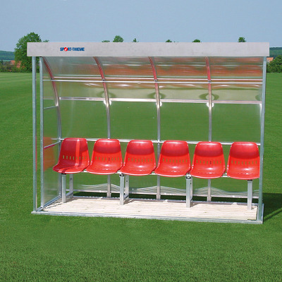 Sport-Thieme Dug-Out "6 Personen", Beglazing: polycarbonaat, Zitschaal