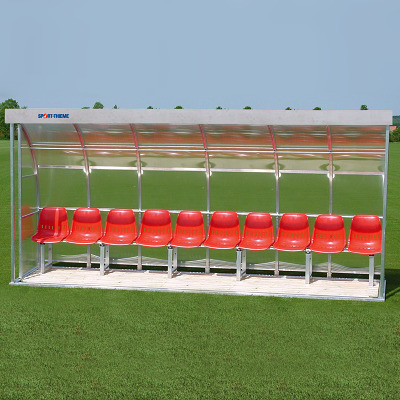 Sport-Thieme Dug-Out "10 Personen", Acrylglas, Zitschaal