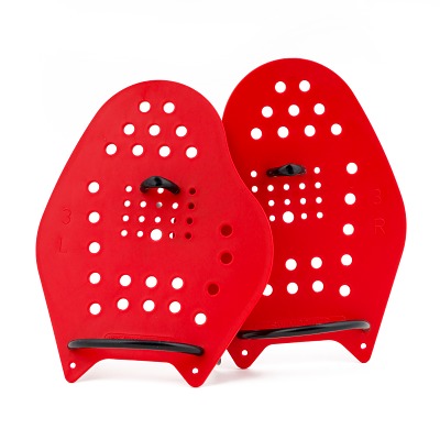 Sport-Thieme Zwempeddels "Swim-Power", Maat L, 23x19 cm, rood