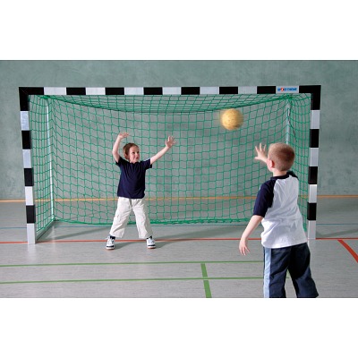 Sport-Thieme Mini-Handbaldoel 3×1,60 m, vrijstaand, Zwart-zilver, Gepatenteerde hoekverbinding