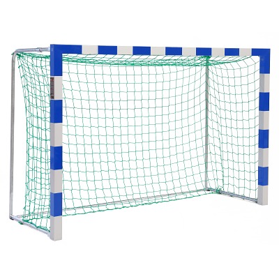 Sport-Thieme Mini-Handbaldoel 3×1,60 m, vrijstaand, Blauw-zilver, Gepatenteerde hoekverbinding