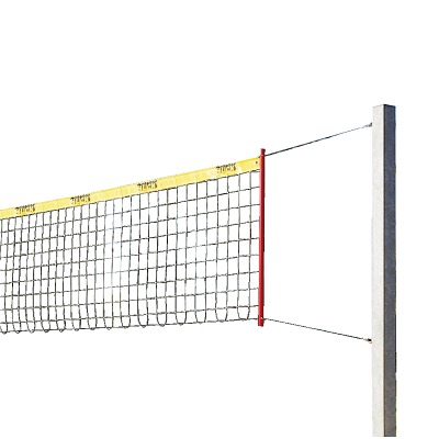 Sport-Thieme Beachvolleybalinstallatie "Stabil", Net zonder ommanteling, Met palenbeschermkussen