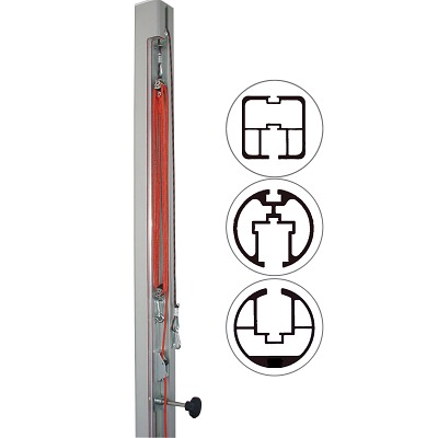 Sport-Thieme Katrol-spaninrichting voor volleybalpalen 80x80 mm, ø 83 mm of ø 105 mm