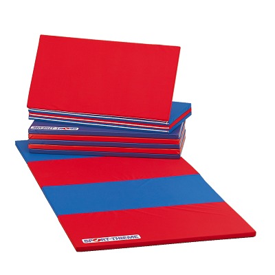 Sport-Thieme Vouwmat "Basic", 360x120x3 cm, Blauw-rood