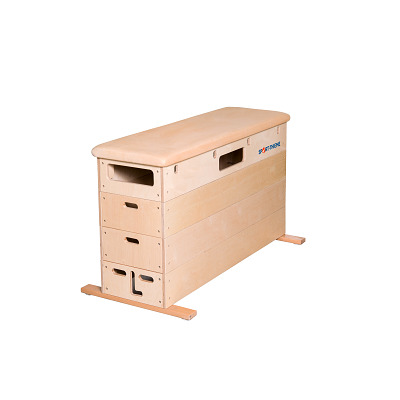 Sport-Thieme Springkast "Multiplex", 4-delig, Zonder zwenkwielinrichting, Bekleding van rundkernleder