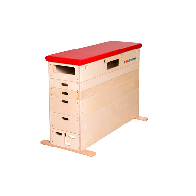 Sport-Thieme Springkast "Multiplex", 6-delig, Zonder zwenkwielinrichting, Bekleding van kunstleder, rood