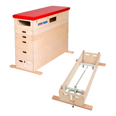 Sport-Thieme Springkast "Multiplex", 6-delig, Met zwenkwielinrichting, Bekleding van kunstleder, rood