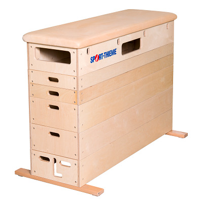 Sport-Thieme Springkast "Multiplex", 6-delig, Zonder zwenkwielinrichting, Bekleding van rundkernleder