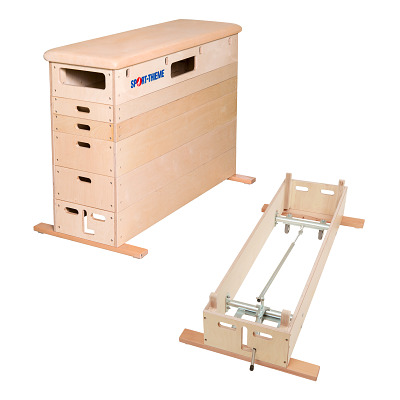 Sport-Thieme Springkast "Multiplex", 6-delig, Met zwenkwielinrichting, Bekleding van rundkernleder