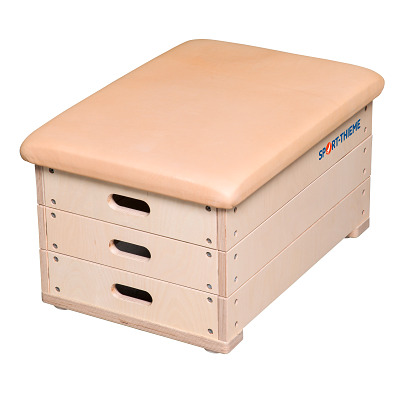 Sport-Thieme Springkast "Multiplex", 3-delig, Met bekleding van rundkernleder