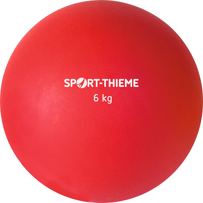 Sport-Thieme Trainings-Stootkogel "Kunststof", 6 kg, rood, ø 140 mm