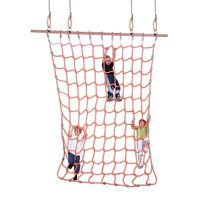 Sport-Thieme Klimnet voor turnringen, Polypropyleen, oranje, 3,5 m