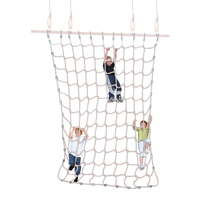 Sport-Thieme Klimnet, Zachte spinvezels, naturel kleuren, 3x2,5 m