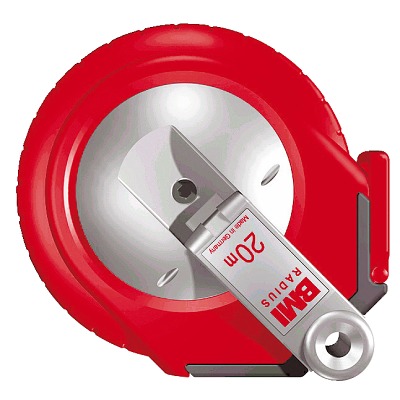 BMI Meetlint "Glasvezel", 10 m, éénzijdig bedrukt, 10 m, Kapsel
