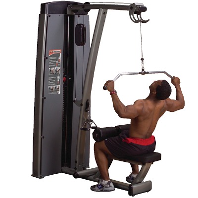 Body-Solid Lat- en roeimachine "Pro Dual", Gewichtsblok 140 kg