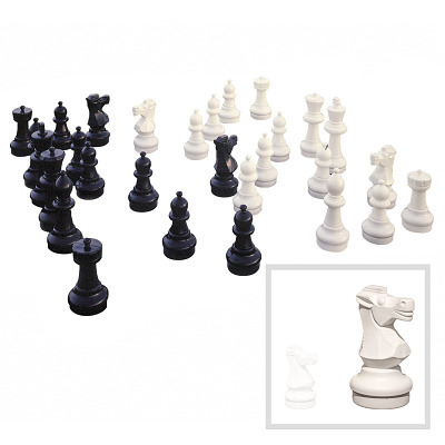 Rolly Toys Vloer-schaakstukken, Standvlak ø 22,5 cm, hoogte koning 64 cm