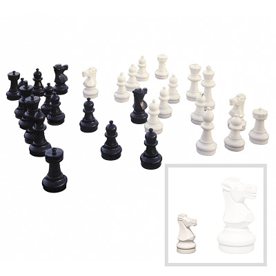 Rolly Toys Vloer-schaakstukken, Standvlak ø 11 cm, hoogte koning 30 cm