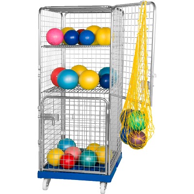 Sport-Thieme Materiaalwagen 'Classic-rolbox N°5', Met 1 vast en 1 verstelbaar schap, 2 Deuren