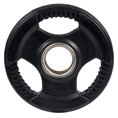 Sport-Thieme Halterschijf "Wedstrijd", met rubber bekleed, 50 mm, 2,5 kg