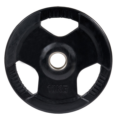 Sport-Thieme Halterschijf "Wedstrijd", met rubber bekleed, 50 mm, 10 kg