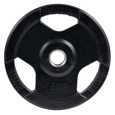 Sport-Thieme Halterschijf "Wedstrijd", met rubber bekleed, 50 mm, 15 kg