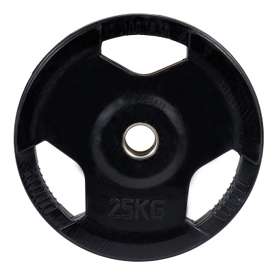 Sport-Thieme Halterschijf "Wedstrijd", met rubber bekleed, 50 mm, 25 kg