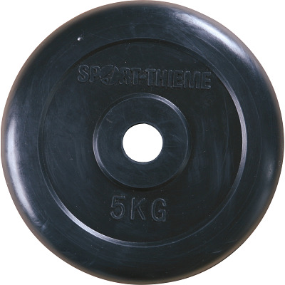 Sport-Thieme Halterschijf "Rubber coating", 5 kg