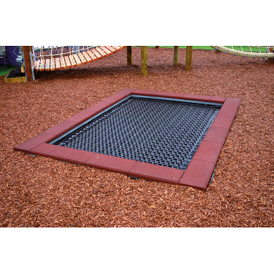 Hally-Gally Bodemtrampoline "2000", Rood-bruin, Blauw