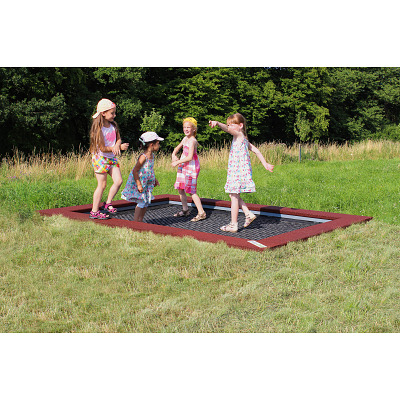 Hally-Gally Bodemtrampoline "2000 Mini", Rood-bruin, Zwart