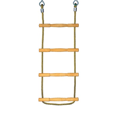 Huck Seiltechnik Touwladder "Herkules-Touw met houten sporten", Geel