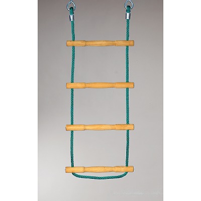 Huck Seiltechnik Touwladder "Herkules-Touw met houten sporten", Groen