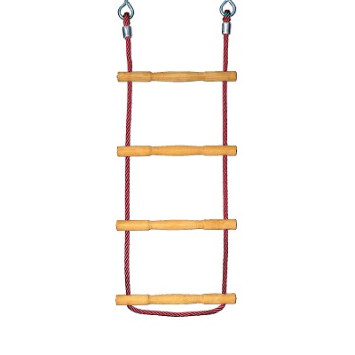 Huck Seiltechnik Touwladder "Herkules-Touw met houten sporten", Rood