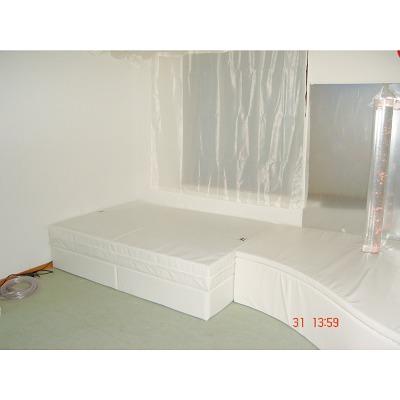 Rompa Muziek-Waterbed, 160x200x50 cm hoog, Met 4 pulsgeneratoren