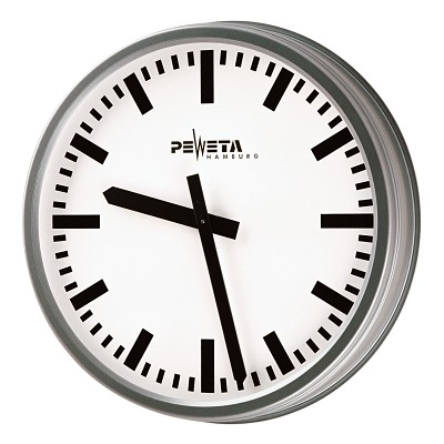 Peweta Wandklok weerbestendig, Standard, Cijferblad met DIN-balken
