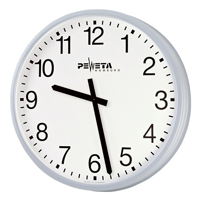 Peweta Wandklok voor grote ruimten ø 42 cm,accugebruik, Standard