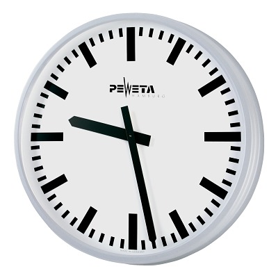 Peweta Wandklok voor grote ruimten ø 42 cm,accugebruik, Standard