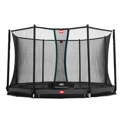 Berg Trampoline "Favorit" met veiligheidsnet Comfort, ø 3,30 m, Randbedekking grijs
