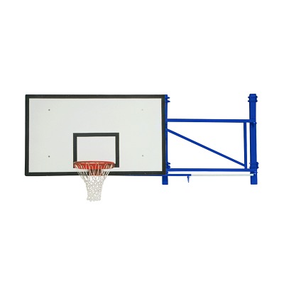 Sport-Thieme Basketbal-Wandset "Draaibaar en in de hoogte verstelbaar", Overstek 225 cm, Betonmuur
