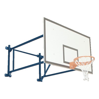 Sport-Thieme Basketbal-Wandset "Draaibaar", Overstek 225 cm, Betonmuur