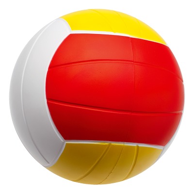Sport-Thieme Zachte foambal 'PU volleybal', Rood/geel/wit, ø 200 mm, 290 g