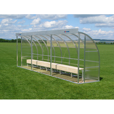 Sport-Thieme Dug-Out "13 Personen", Acrylglas, Zitbank