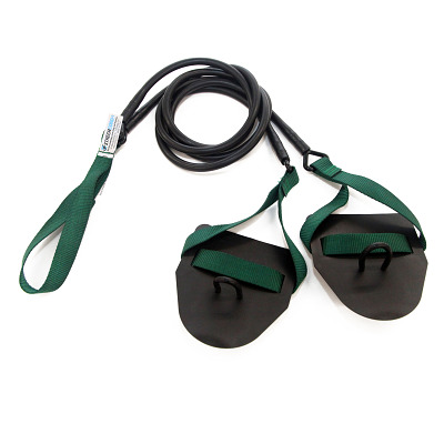 StrechCordz Trekkabel met handpeddel, Groen, treksterkte 3,6-10,8 kg