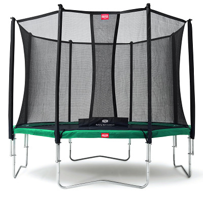 Berg Trampoline "Favorit" met veiligheidsnet Comfort, ø 3,80 m, Randbedekking grijs