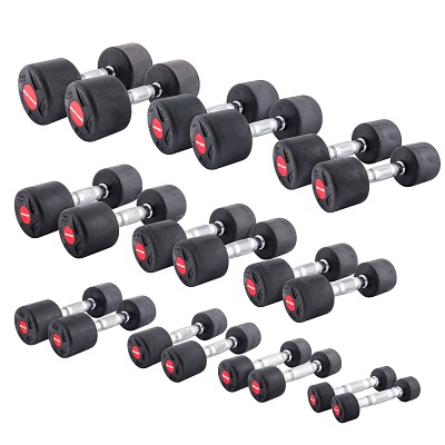 Sport-Thieme Compacte halter-set 'Rubber', 1-10 kg