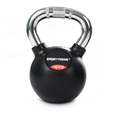 Sport-Thieme Kettlebell met rubber bekleed en met chroomhandgreep, 16 kg