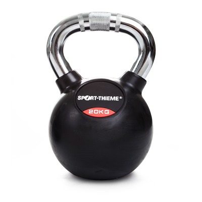 Sport-Thieme Kettlebell met rubber bekleed en met chroomhandgreep, 20 kg