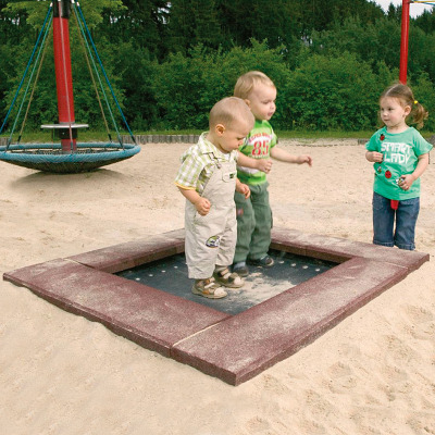 Hally-Gally Bodemtrampoline "Piccolino", Rood-bruin, Zwart
