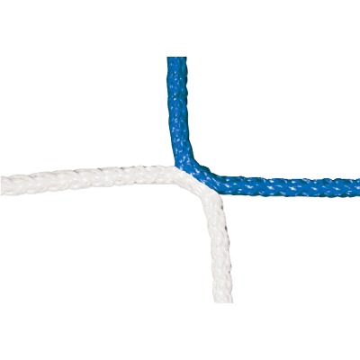 Voetbaldoelnet voor Grootveld-Voetbaldoel, met schaakbordpatroon, knopenloos, Blauw-wit