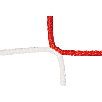 Voetbaldoelnet voor Grootveld-Voetbaldoel, met schaakbordpatroon, knopenloos, Rood-wit